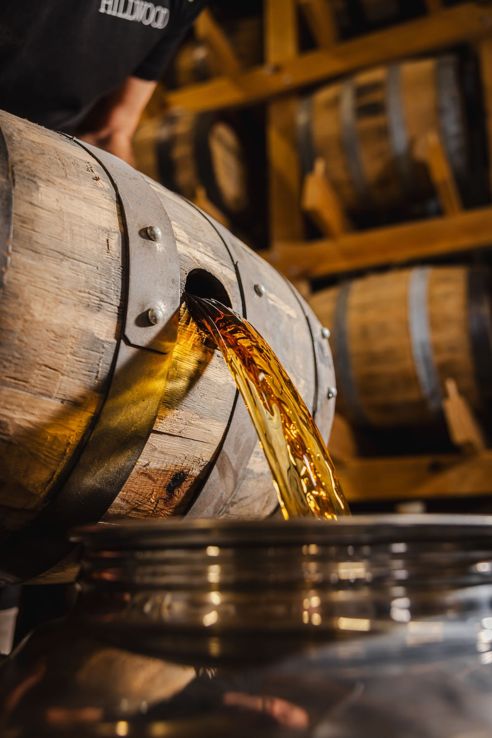 Hillwood Whisky flowing from the cask.