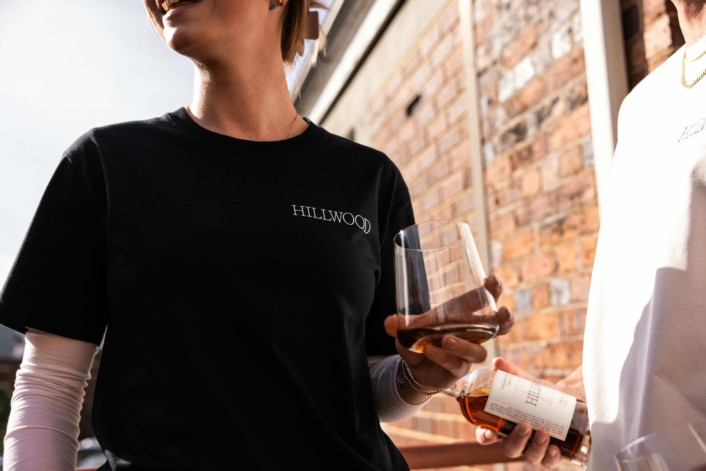 Hillwood Whisky Branded Tee in Navy