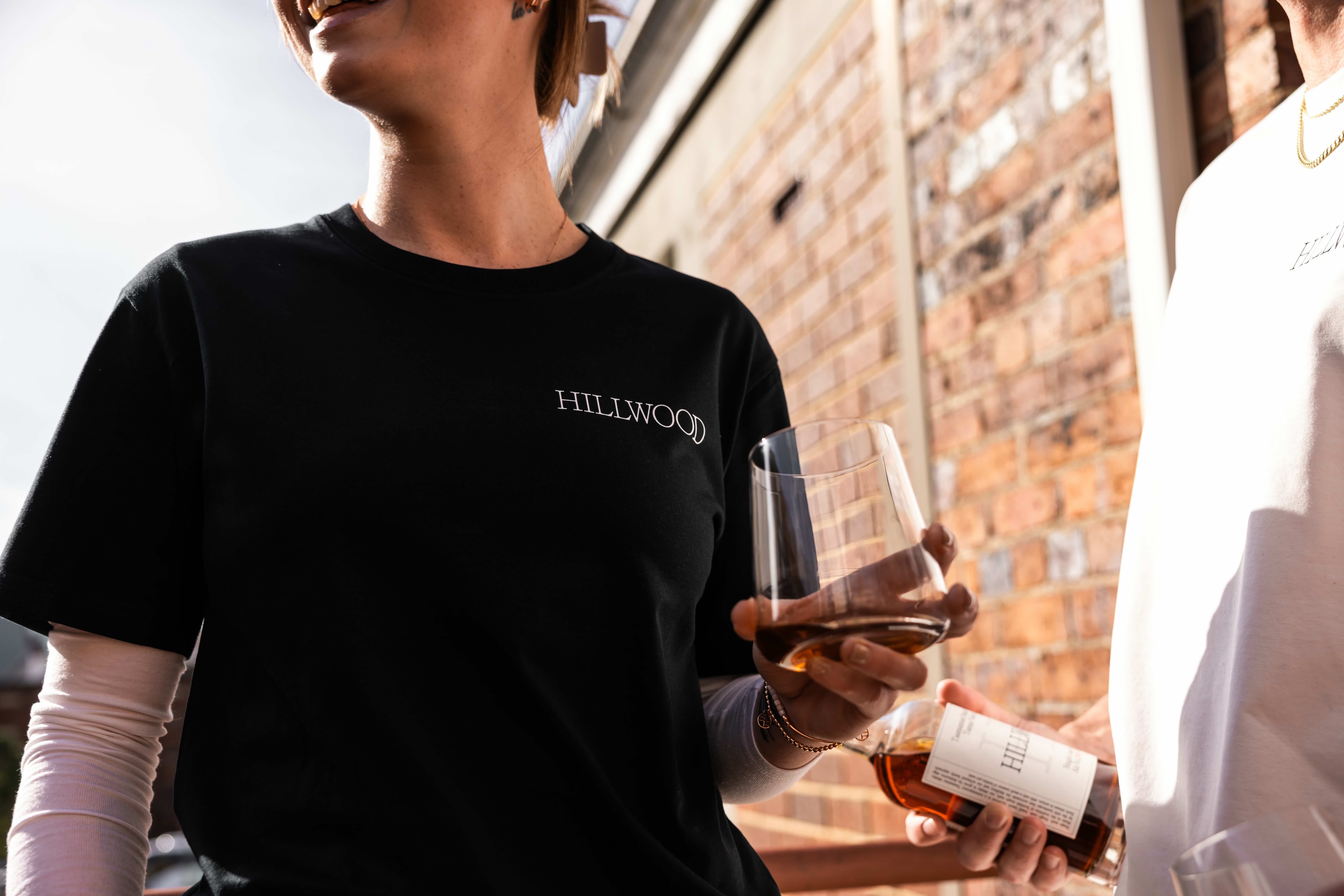 Hillwood Whisky Branded Tee in Navy