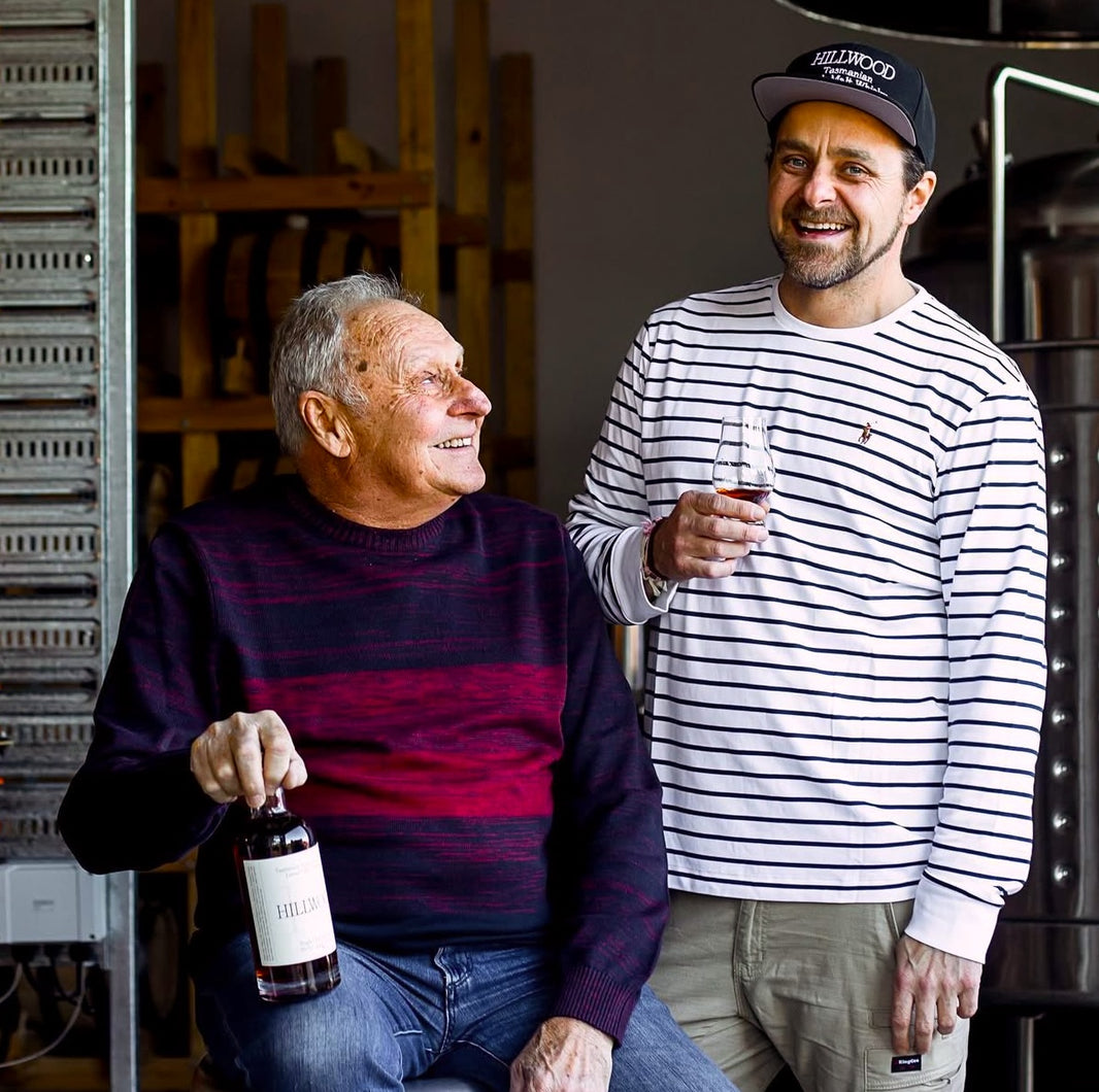 Ollie and Paul sharing their Tasmanian whisky together